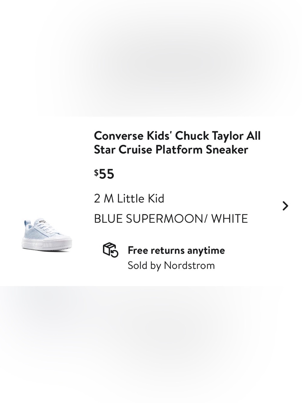 Converse Kids Chuck Taylor All Star Cruise Platform Sneaker